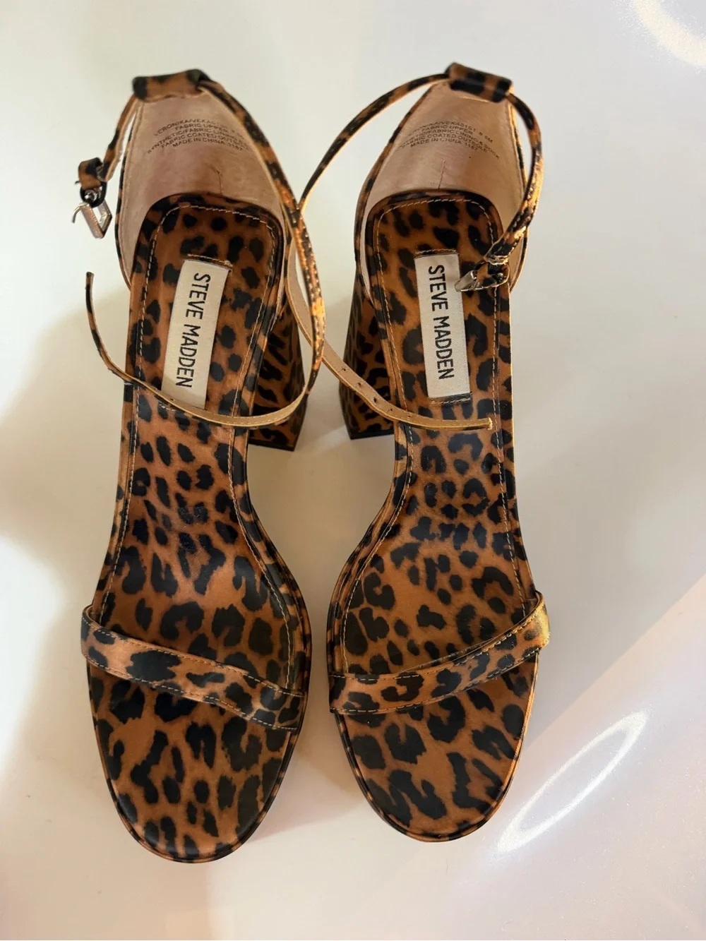 Steve Madden Veronika Leopard Print Platform Sandals - Size 8.5